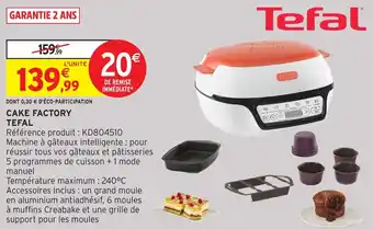 Intermarché Hyper TEFAL Cake factory offre