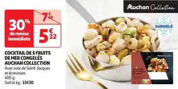 Auchan Cocktail de 5 fruits de mer congelés auchan collection offre