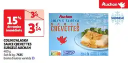 Auchan Colin d'alaska sauce crevettes surgelé auchan offre