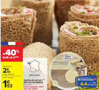 Carrefour REFLETS DE FRANCE Galettes de sarrasin offre