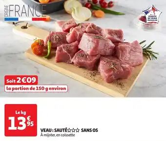 Auchan Veau: sauté sans os offre