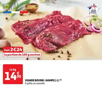 Auchan Viande bovine : hampe offre