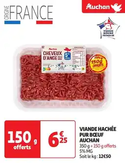 Auchan Viande hachée pur bœuf auchan offre