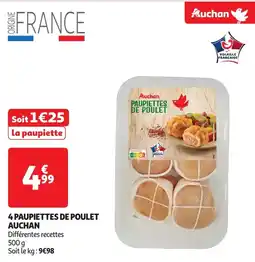 Auchan 4 paupiettes de poulet auchan offre