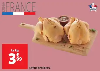 Auchan Lot de 2 poulets offre