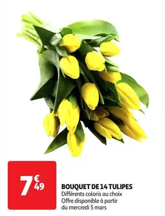 Auchan Bouquet de 14 tulipes offre