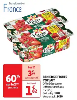 Auchan Panier de fruits yoplait offre