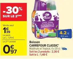 Carrefour CARREFOUR CLASSIC' Boisson offre