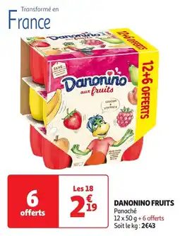 Auchan Danonino fruits offre