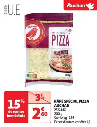 Auchan Râpé spécial pizza auchan offre