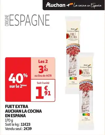 Auchan Fuet extra auchan la cocina en espana offre