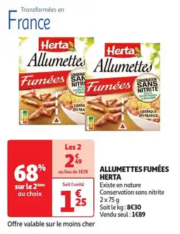 Auchan Allumettes fumées herta offre