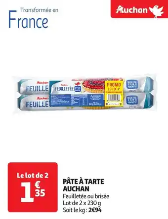 Auchan Pâte à tarte auchan offre