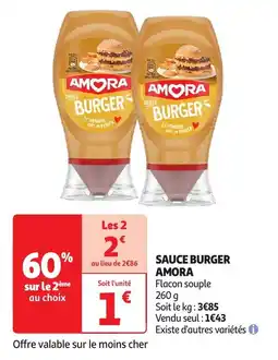 Auchan Sauce burger amora offre