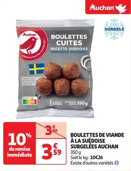 Auchan Boulettes de viande à la suédoise surgelées auchan offre