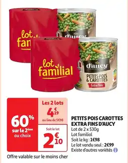 Auchan Petits pois carottes extra fins d'aucy offre