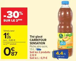 Carrefour CARREFOUR SENSATION Thé glacé offre