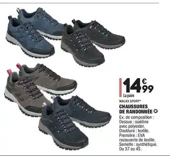 ALDI Chaussures De Randonnée Walkx Sport offre