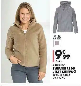 ALDI Sweatshirt Ou Veste Sherpa Up2fashion offre