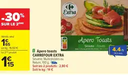 Carrefour CARREFOUR EXTRA Apero toasts offre