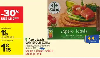 Carrefour CARREFOUR EXTRA Apero toasts offre