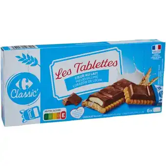 Carrefour Market CARREFOUR CLASSIC' Biscuits tablette cœur de lait offre