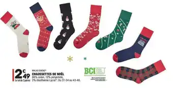 ALDI Chaussettes De Noël Walkx Socks offre
