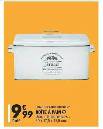 ALDI Boîte à Pain Home Creation Kitchen offre
