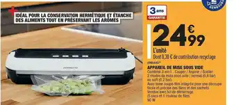 ALDI Appareil De Mise Sous Vide Ambiano offre