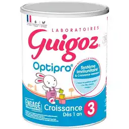 Carrefour Market GUIGOZ Lait en Poudre de Croissance 3 Optipro offre