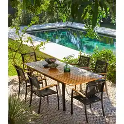 Carrefour HYBA LA TABLE EXTENSIBLE GAYA + 6 FAUTEUILS offre