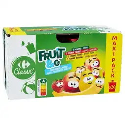 Carrefour CARREFOUR CLASSIC' Maxi Pack Gourdes aux fruits Fruit&Cie offre