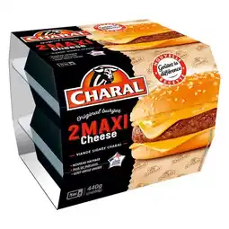 Carrefour 2 maxi cheese burgers CHARAL offre