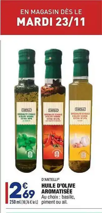 ALDI Huile D'olive Aromatisée D'antelli offre