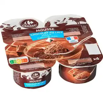 Carrefour CARREFOUR CLASSIC' Mousse au chocolat offre