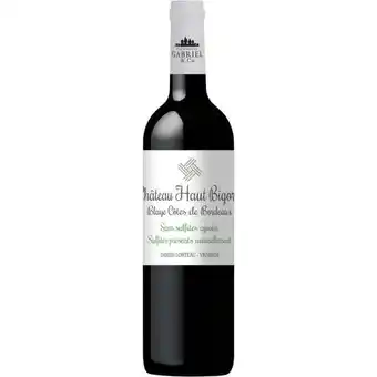 Carrefour Market BLAYE CÔTES DE BORDEAUX Château Haut Bigord Bio Sans Sulfites Ajoutés offre