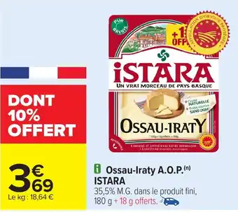 Carrefour ISTARA Ossau-Iraty A.O.P.(n) offre