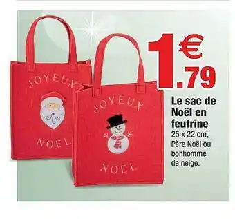 Bazarland Le Sac De Noël En Feutrine offre