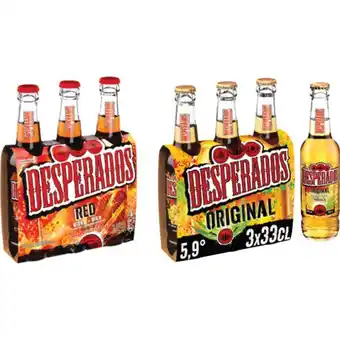 Carrefour Proximité DESPERADOS SUR TOUTES LES BIÈRES RED ET TROPICAL 3 X 33 CL offre