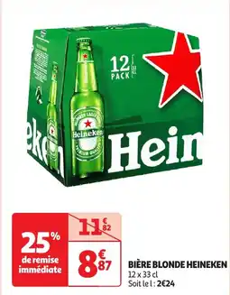 Auchan Bière blonde heineken offre