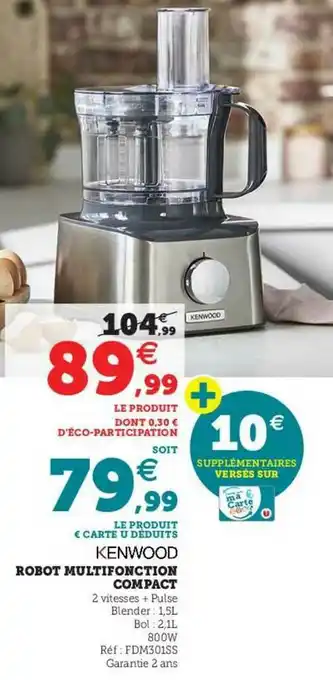 Hyper U Robot Multifonction Compact Kenwood offre