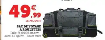Hyper U Sac De Voyage à Roulettes offre