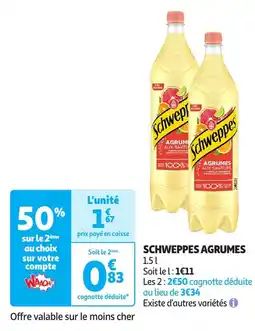 Auchan Schweppes agrumes offre