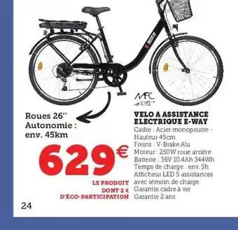 Hyper U Vélo à Assistance électrique E-way offre