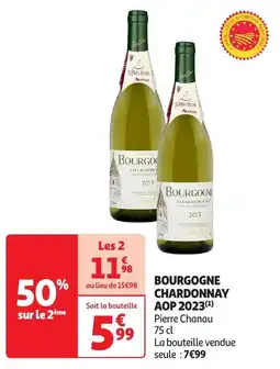 Auchan Bourgogne chardonnay aop 2023 offre