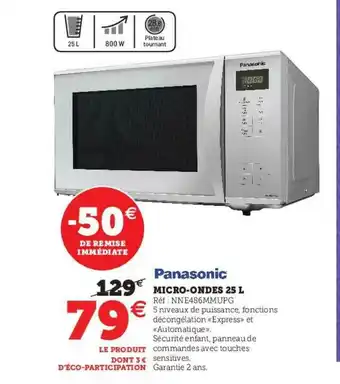 Panasonic Micro-ondes 25 L
