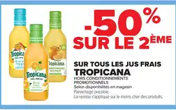 Carrefour TROPICANA Sur tous les jus frais offre