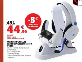 Hyper U Pack Ps5 Ultimate Gaming Station C-160v White offre