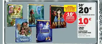 Hyper U Opération Dvd Disney Mix offre