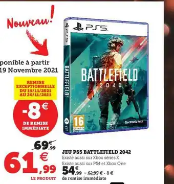 Hyper U Jeu Ps5 Battlefield 2042 offre